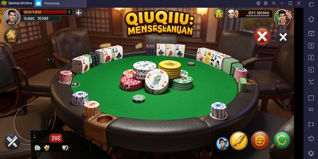 Screenshot gameplay QiuQiu yang seru dan mendebarkan.