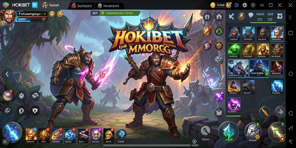 Screenshot gameplay HOKIBET dengan aksi seru dalam dunia MMORPG.