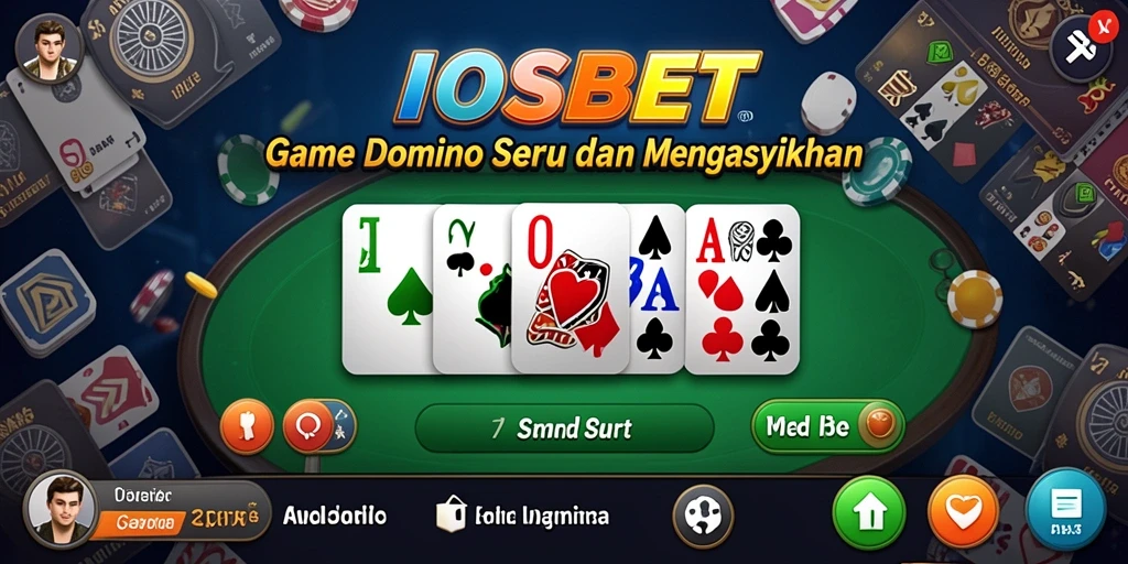 Tampilan screenshot IOSBET yang menunjukkan keseruan gameplay Domino.