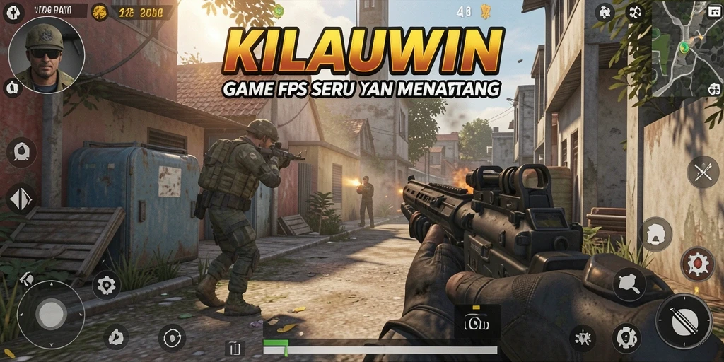 Tampilan gameplay KILAUWIN dengan aksi tembak-menembak yang intens.