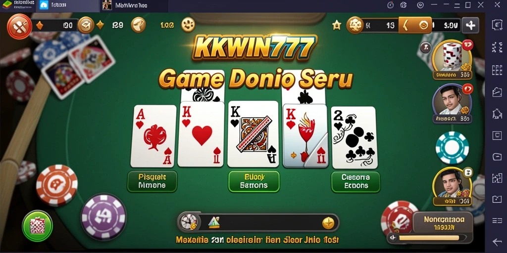 Tampilan utama gameplay KKWIN777 dengan pemain yang bersaing dalam Domino.