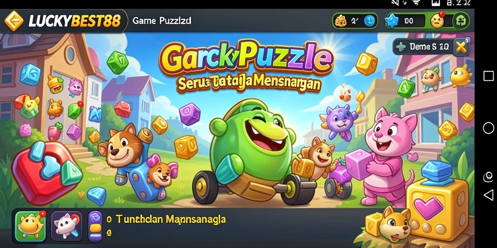 Screenshot gameplay LUCKYBEST88 menunjukkan serunya tantangan Puzzle.