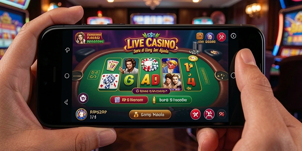 Tampilan gameplay Live Casino yang menegangkan dan interaktif.