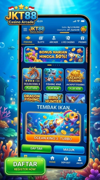 Screenshot dari fitur pencarian aplikasi di jkt88.